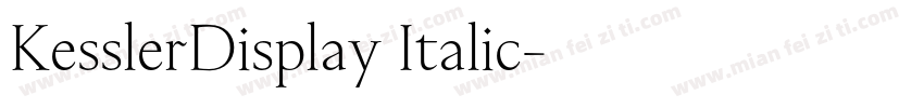 KesslerDisplay Italic字体转换